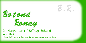 botond ronay business card